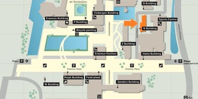 Χάρτης του πανεπιστημίου erasmus του Ρότερνταμ 